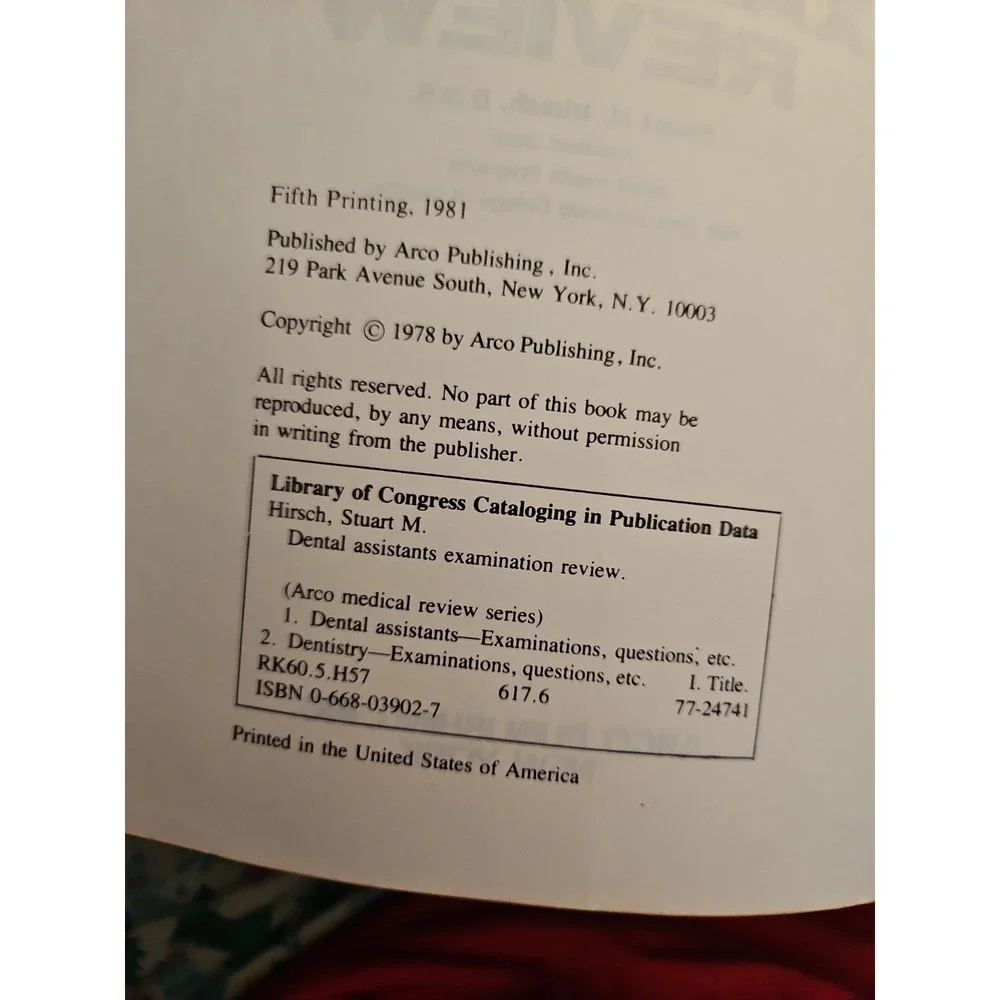 Vintage Dental Assistant Books